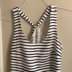 J. Crew white/black stripe dress